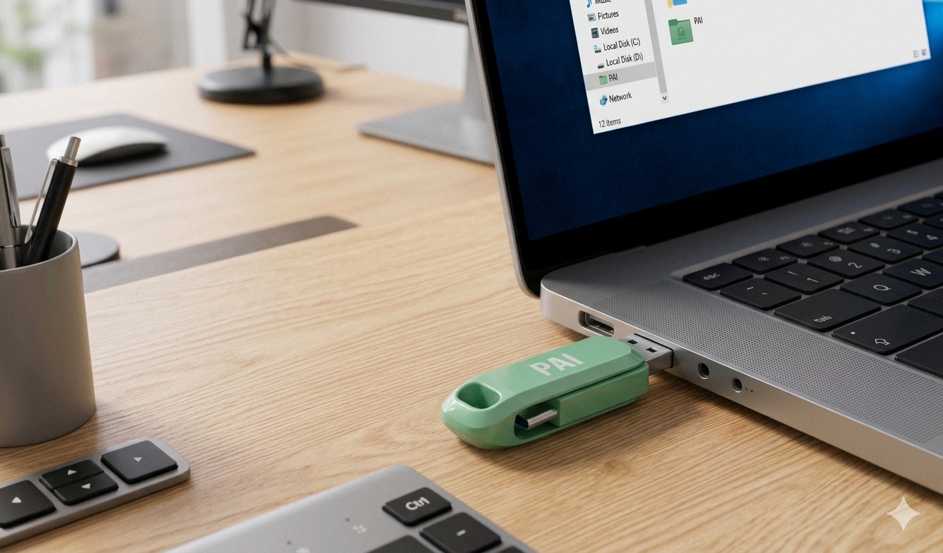 PAI USB drive — close-up